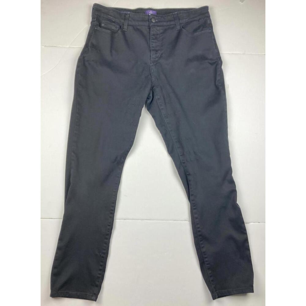 NYDJ Alina Legging Jeans Women’s Size 14 Black Lift Tuck Skinny Stretch Mid Rise